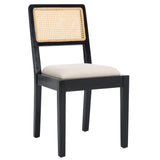 Safavieh Suzetta Dining Chair Black And Natural / White DCH8000B