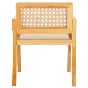 Safavieh Patrina Armed Dining Chair Natural / White DCH8001A