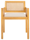 Safavieh Patrina Armed Dining Chair Natural / White DCH8001A