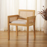 Safavieh Patrina Armed Dining Chair Natural / White DCH8001A