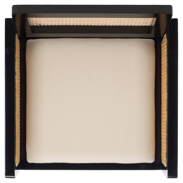 Safavieh Patrina Armed Dining Chair Black And Natural / White DCH8001B