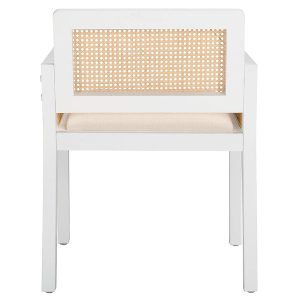 Safavieh Patrina Armed Dining Chair White / Natural DCH8001C