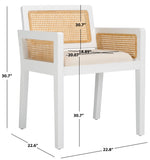 Safavieh Patrina Armed Dining Chair White / Natural DCH8001C