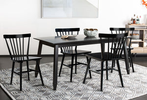 Safavieh Winona Spindle Back Dining Chair Set Of 4 – Timeless Farmhouse Design For Stylish Gatherings Black Wood Dch8500a-set4