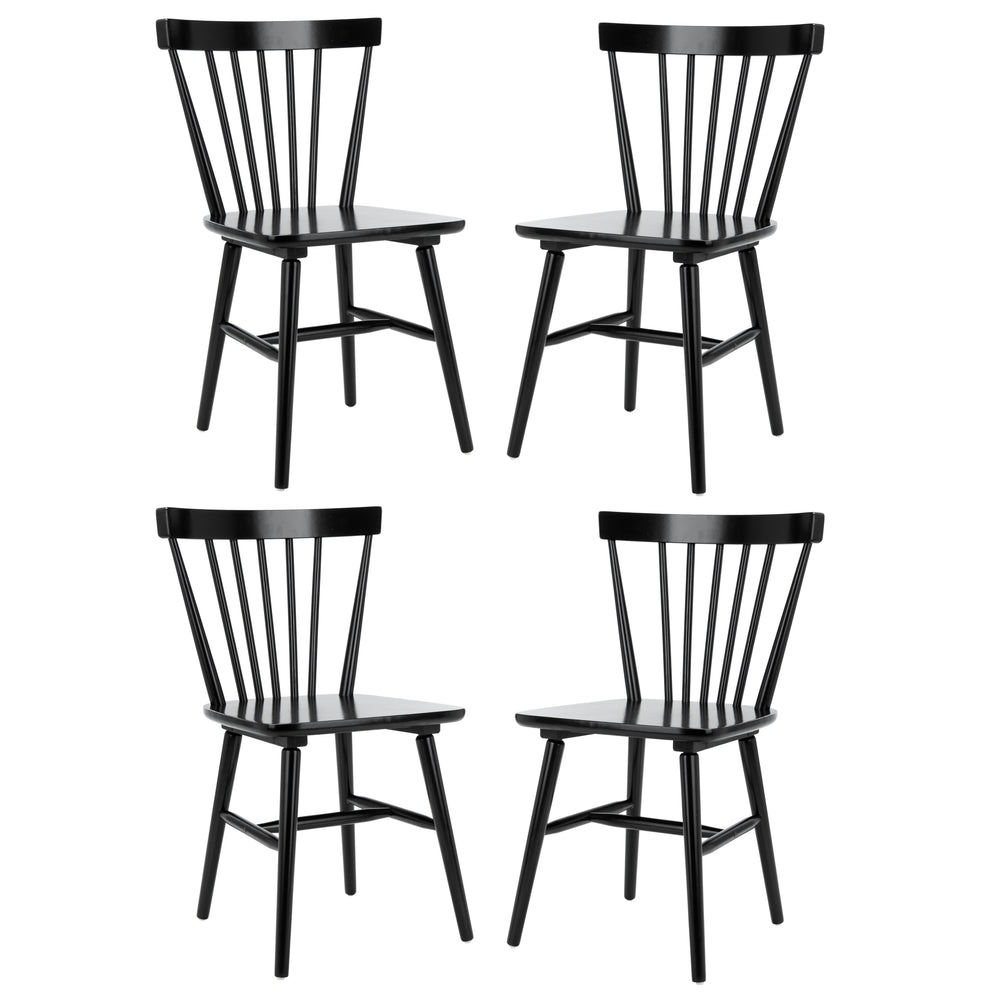 Safavieh Winona Spindle Back Dining Chair Set Of 4 – Timeless Farmhouse Design For Stylish Gatherings Black Wood Dch8500a-set4