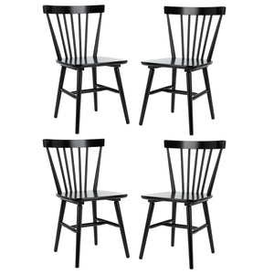 Safavieh Winona Spindle Back Dining Chair Set Of 4 – Timeless Farmhouse Design For Stylish Gatherings Black Wood Dch8500a-set4
