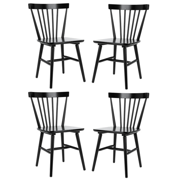 Safavieh Winona Spindle Back Dining Chair Set Of 4 – Timeless Farmhouse Design For Stylish Gatherings Black Wood Dch8500a-set4