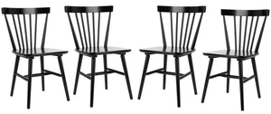 Safavieh Winona Spindle Back Dining Chair Set Of 4 – Timeless Farmhouse Design For Stylish Gatherings Black Wood Dch8500a-set4