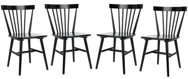 Safavieh Winona Spindle Back Dining Chair Set Of 4 – Timeless Farmhouse Design For Stylish Gatherings Black Wood Dch8500a-set4