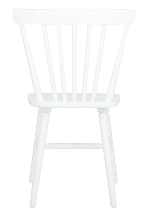 Safavieh WINONA Spindle Back Dining Chair Set of Two - Classic Farmhouse Style with Durable Rubberwood Frame White DCH8500B-SET2