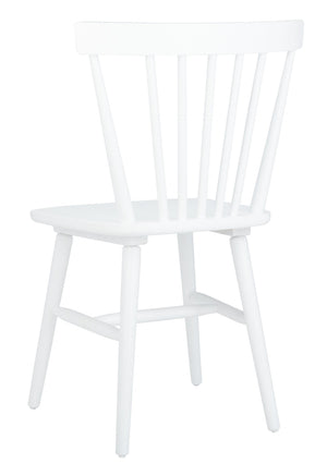 Safavieh WINONA Spindle Back Dining Chair Set of Two - Classic Farmhouse Style with Durable Rubberwood Frame White DCH8500B-SET2