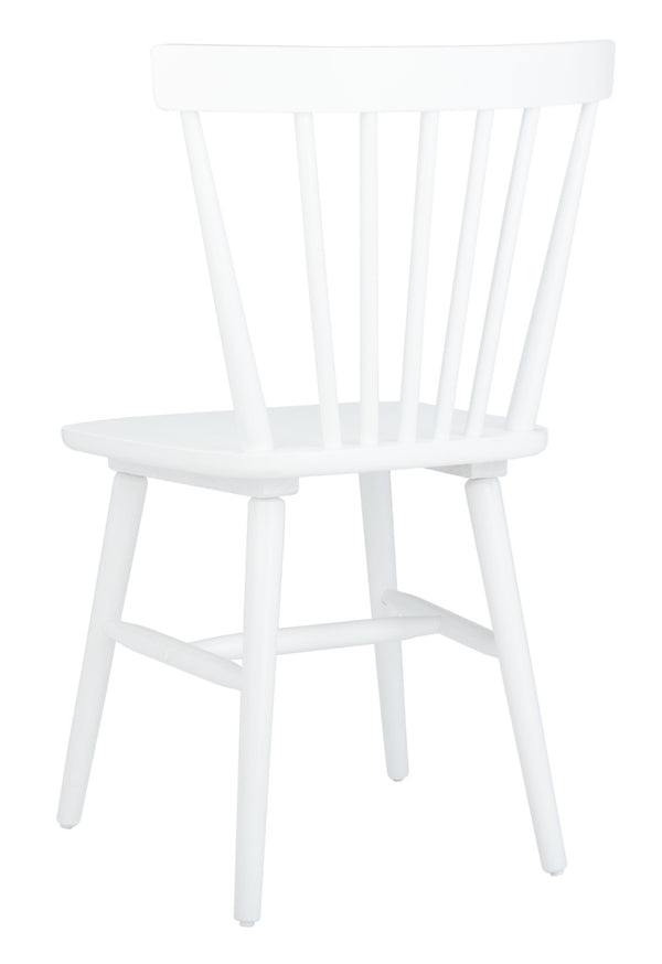 Safavieh WINONA Spindle Back Dining Chair Set of Two - Classic Farmhouse Style with Durable Rubberwood Frame White DCH8500B-SET2