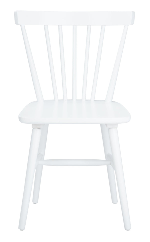 Safavieh WINONA Spindle Back Dining Chair Set of Two - Classic Farmhouse Style with Durable Rubberwood Frame White DCH8500B-SET2