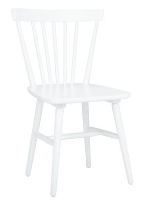 Safavieh WINONA Spindle Back Dining Chair Set of Two - Classic Farmhouse Style with Durable Rubberwood Frame White DCH8500B-SET2