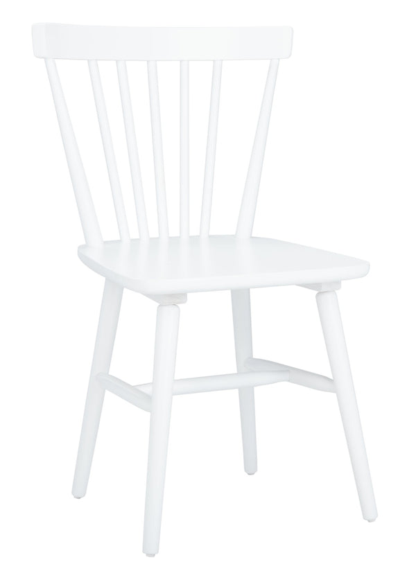 Safavieh WINONA Spindle Back Dining Chair Set of Two - Classic Farmhouse Style with Durable Rubberwood Frame White DCH8500B-SET2