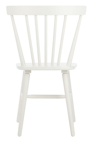 Safavieh WINONA Spindle Back Dining Chair Set of Two - Classic Farmhouse Style with Durable Rubberwood Frame Off White DCH8500C-SET2