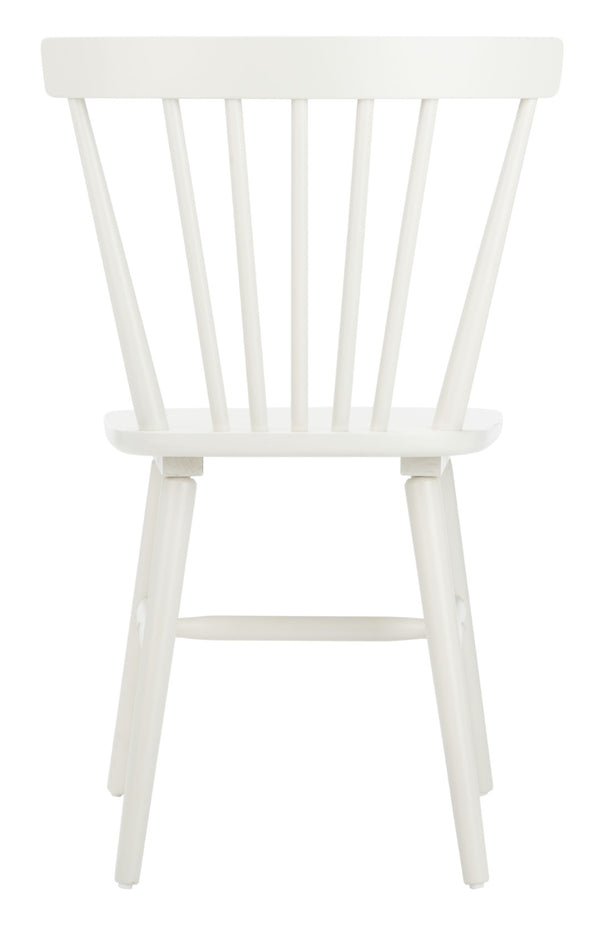 Safavieh WINONA Spindle Back Dining Chair Set of Two - Classic Farmhouse Style with Durable Rubberwood Frame Off White DCH8500C-SET2