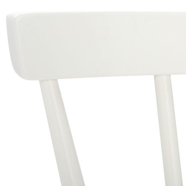 Safavieh WINONA Spindle Back Dining Chair Set of Two - Classic Farmhouse Style with Durable Rubberwood Frame Off White DCH8500C-SET2