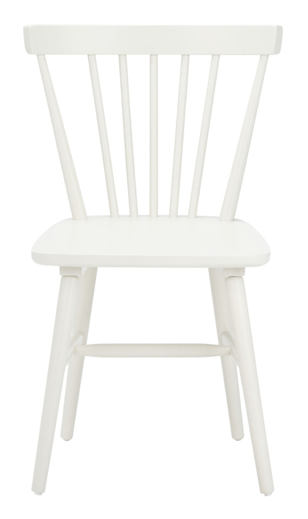 Safavieh WINONA Spindle Back Dining Chair Set of Two - Classic Farmhouse Style with Durable Rubberwood Frame Off White DCH8500C-SET2
