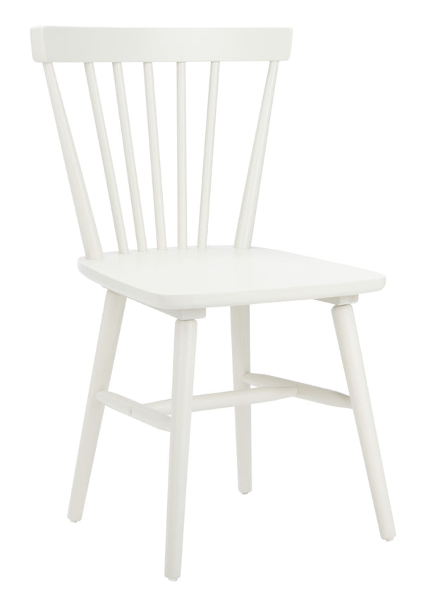 Safavieh WINONA Spindle Back Dining Chair Set of Two - Classic Farmhouse Style with Durable Rubberwood Frame Off White DCH8500C-SET2