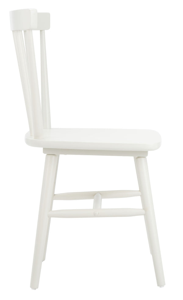Safavieh WINONA Spindle Back Dining Chair Set of Two - Classic Farmhouse Style with Durable Rubberwood Frame Off White DCH8500C-SET2