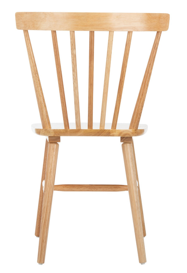 Safavieh WINONA Spindle Back Dining Chair Set of Two - Classic Farmhouse Style with Durable Rubberwood Frame Natural DCH8500D-SET2