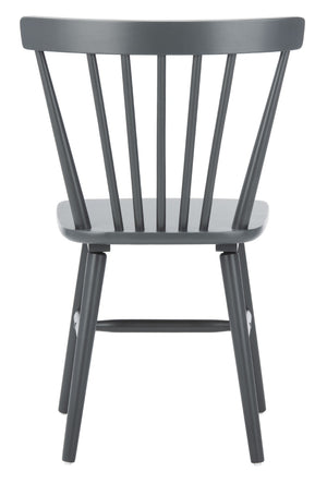 Safavieh WINONA Spindle Back Dining Chair Set of Two - Classic Farmhouse Style with Durable Rubberwood Frame Grey DCH8500E-SET2
