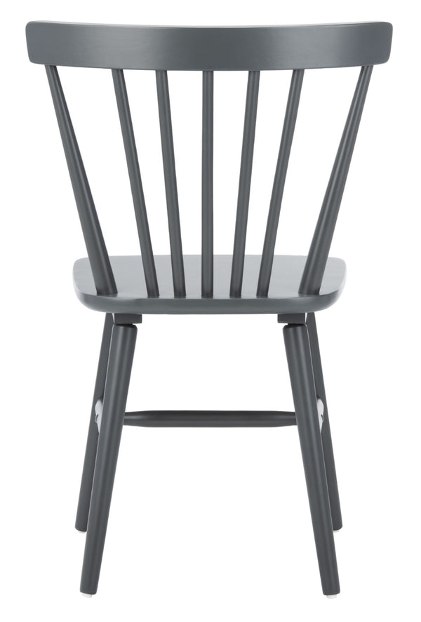 Safavieh WINONA Spindle Back Dining Chair Set of Two - Classic Farmhouse Style with Durable Rubberwood Frame Grey DCH8500E-SET2
