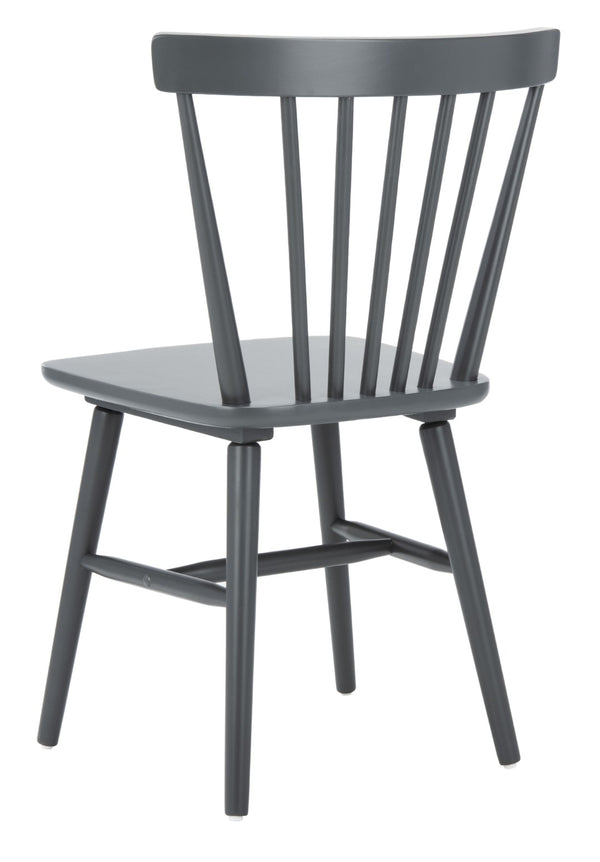 Safavieh WINONA Spindle Back Dining Chair Set of Two - Classic Farmhouse Style with Durable Rubberwood Frame Grey DCH8500E-SET2