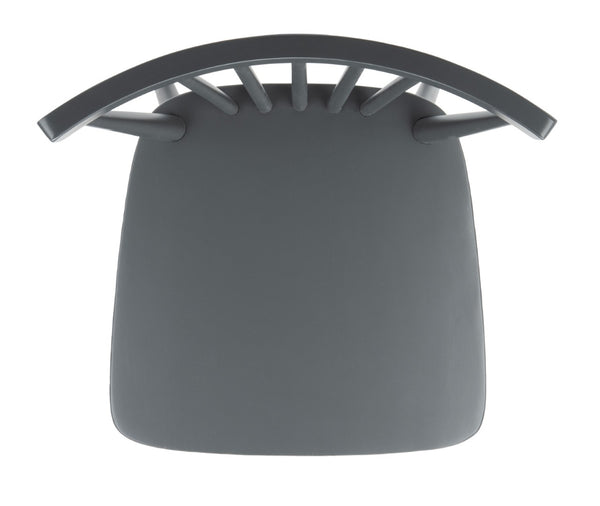 Safavieh WINONA Spindle Back Dining Chair Set of Two - Classic Farmhouse Style with Durable Rubberwood Frame Grey DCH8500E-SET2