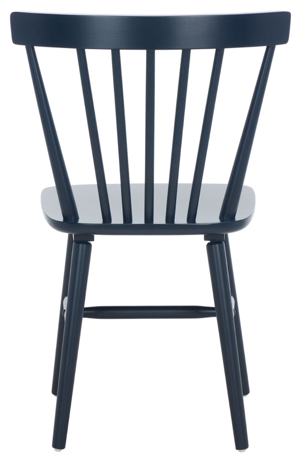 Safavieh WINONA Spindle Back Dining Chair Set of Two - Classic Farmhouse Style with Durable Rubberwood Frame Navy DCH8500H-SET2