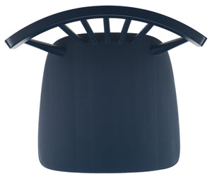 Safavieh WINONA Spindle Back Dining Chair Set of Two - Classic Farmhouse Style with Durable Rubberwood Frame Navy DCH8500H-SET2