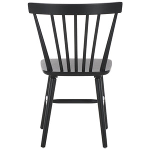 Safavieh Winona Spindle Back Dining Chair Matte Black DCH8500J-SET2