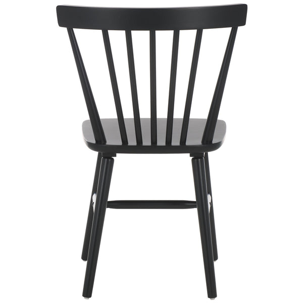 Safavieh Winona Spindle Back Dining Chair Matte Black DCH8500J-SET2