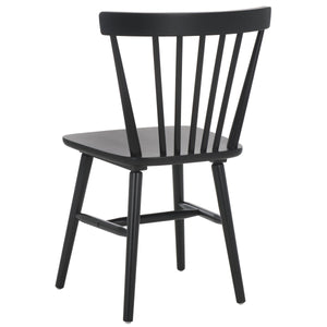Safavieh Winona Spindle Back Dining Chair Matte Black DCH8500J-SET2