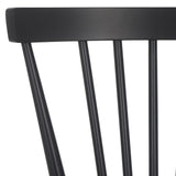 Safavieh Winona Spindle Back Dining Chair Matte Black DCH8500J-SET2