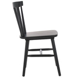 Safavieh Winona Spindle Back Dining Chair Matte Black DCH8500J-SET2