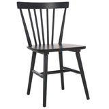 Safavieh Winona Spindle Back Dining Chair Matte Black DCH8500J-SET2