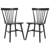 Safavieh Winona Spindle Back Dining Chair Matte Black DCH8500J-SET2