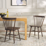 Safavieh Winona Spindle Back Dining Chair Walnut DCH8500L-SET2