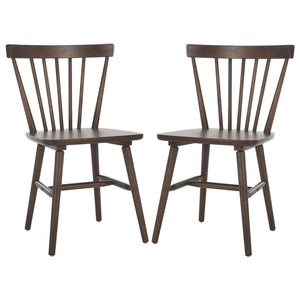 Safavieh Winona Spindle Back Dining Chair Walnut DCH8500L-SET2