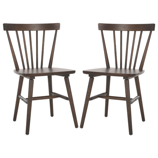 Safavieh Winona Spindle Back Dining Chair Walnut DCH8500L-SET2