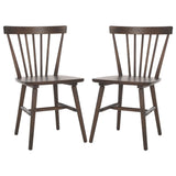 Safavieh Winona Spindle Back Dining Chair Walnut DCH8500L-SET2