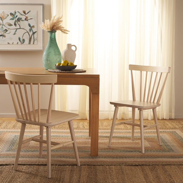 Safavieh Winona Spindle Back Dining Chair White Washed DCH8500M-SET2