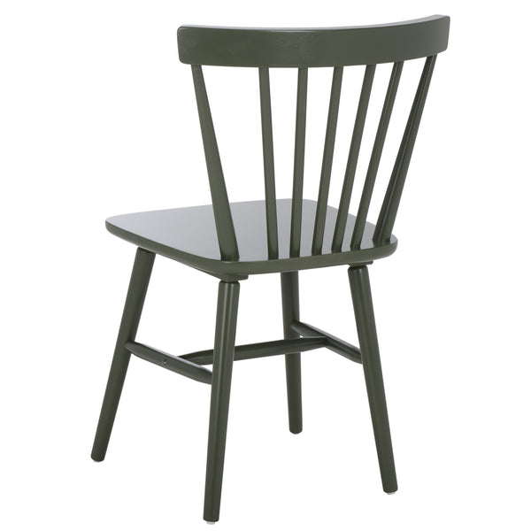 Safavieh Winona Spindle Dining Chairs - Timeless Farmhouse Style With Curved Back & Durable Rubberwood Design Dusty Green Wood Dch8500n-set2