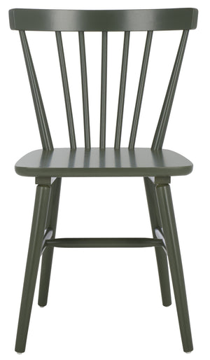 Safavieh Winona Spindle Dining Chairs - Timeless Farmhouse Style With Curved Back & Durable Rubberwood Design Dusty Green Wood Dch8500n-set2