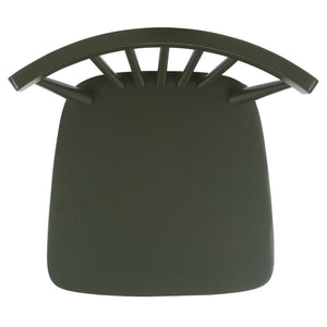 Safavieh WINONA Spindle Back Dining Chair Set of Two - Classic Farmhouse Style with Durable Rubberwood Frame Dusty Green DCH8500N-SET2