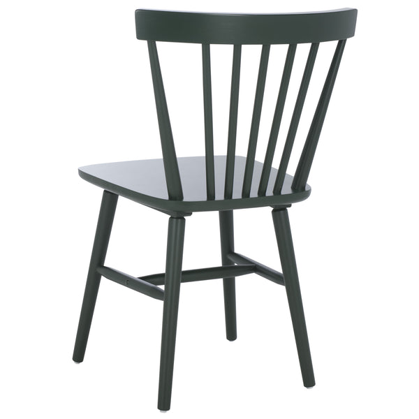 Safavieh Winona Spindle Dining Chairs - Timeless Farmhouse Style With Curved Back & Durable Rubberwood Design Garden Green Wood Dch8500p-set2