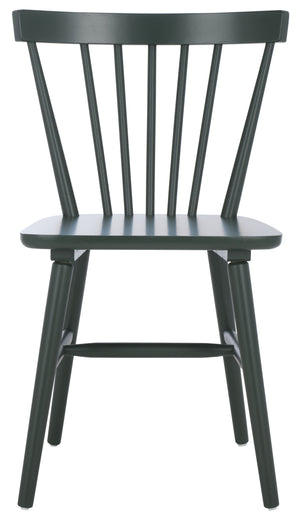 Safavieh Winona Spindle Dining Chairs - Timeless Farmhouse Style With Curved Back & Durable Rubberwood Design Garden Green Wood Dch8500p-set2