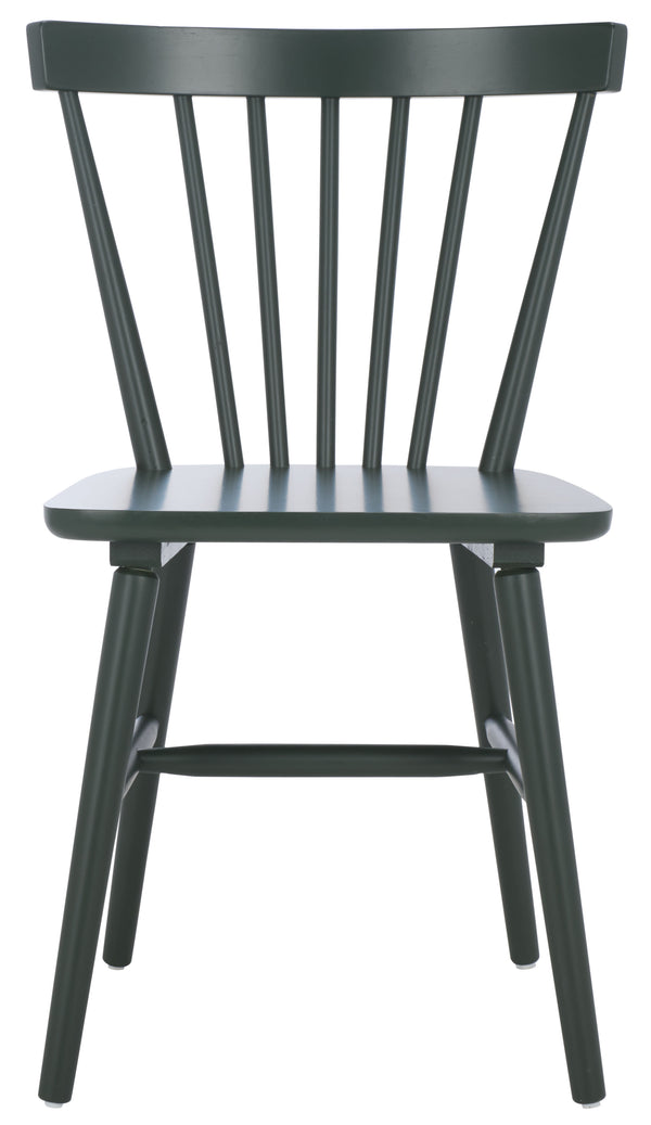 Safavieh Winona Spindle Dining Chairs - Timeless Farmhouse Style With Curved Back & Durable Rubberwood Design Garden Green Wood Dch8500p-set2